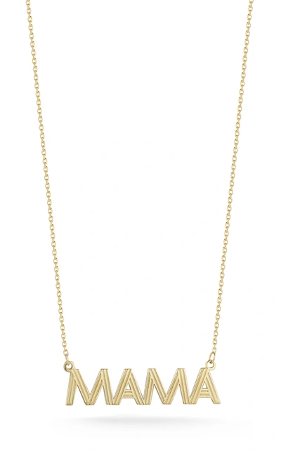 Ember Fine Jewelry 14k Gold Mama Necklace In White