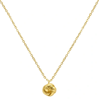 Adornia Knot Pendant Necklace Gold In Yellow