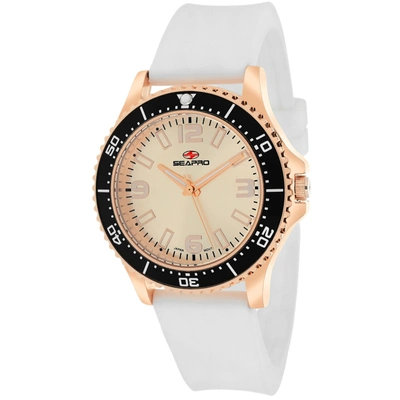 Seapro Women's Rose Gold Dial Watch In Black / Gold / Gold Tone / Rose / Rose Gold / Rose Gold Tone / White