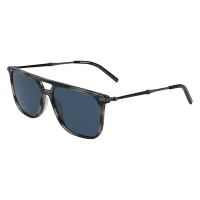 Ferragamo Salvatore   Sf 966s 003 Unisex Square Sunglasses In Black
