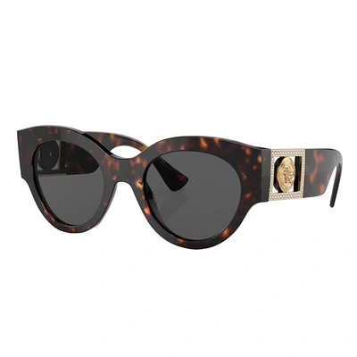 Versace Ve 4438b 108/87 52mm Womens Round Sunglasses In Brown
