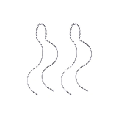 Adornia Silver Threader Earrings