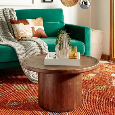 Safavieh Furniture Devin Round Pedestal Coffee Table In Multi