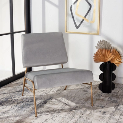 Safavieh Romilly Velvet Accent Chair In Grey
