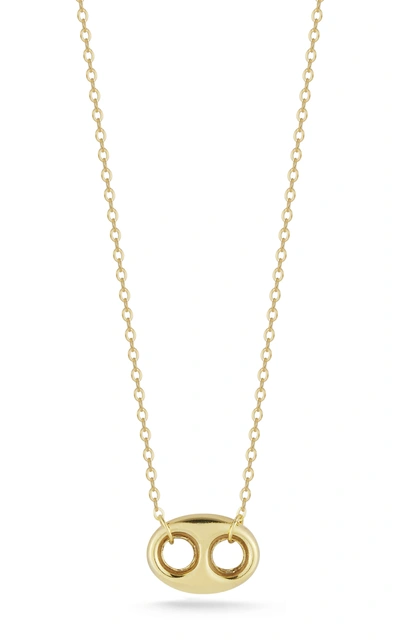Ember Fine Jewelry 14k Yellow Gold Link Pendant Necklace In White