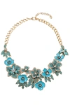 Eye Candy La Luxe Collection Crystal Charlotte Statement Necklace In Blue