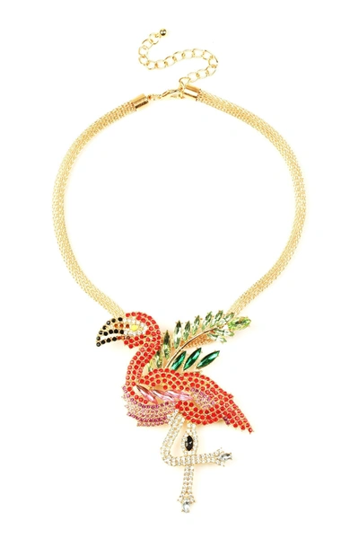 Eye Candy La Crystal Statement Necklace In Multi