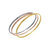 Adornia Tri-tone Plated Cz Bangle Bracelet In Multi