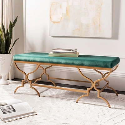 Safavieh Juliet Rectangular Bench In Green