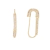 ADORNIA SAFETY PIN CRYSTAL DANGLE EARRINGS YELLOW GOLD