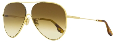 Victoria Beckham Women's Aviator Sunglasses Vb133s 702 Gold/honey Havana 61mm