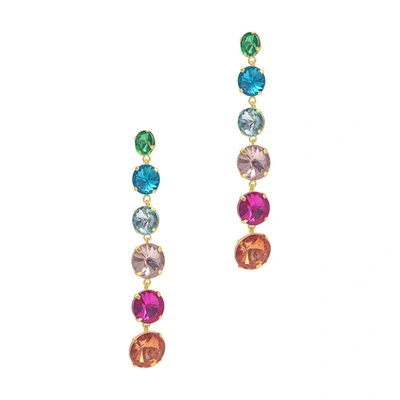 Adornia Multicolor Drop Earrings Gold