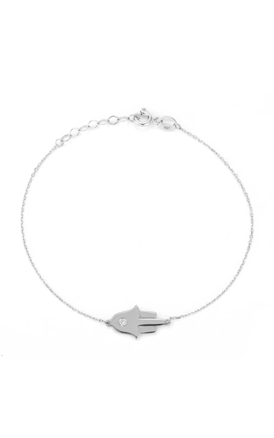 Ember Fine Jewelry 14k Diamond Hamsa Bracelet In White
