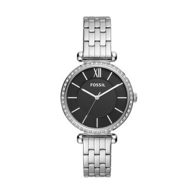 Fossil Tillie Three Hand Quartz Cz Bezel Bracelet Watch, 36mm In Silver