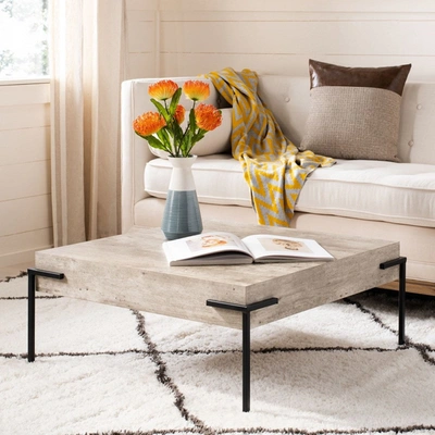 Safavieh Eli Square Coffee Table In Grey