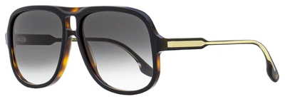 Victoria Beckham Women's Navigator Sunglasses Vb620s 005 Black/tortoise 59mm In Brown
