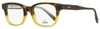 OMEGA MEN'S RECTANGULAR EYEGLASSES OM5004H 056 HAVANA-HONEY/CRYSTAL 52MM