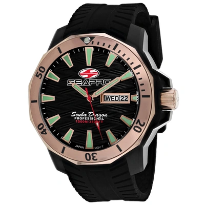 Seapro Men's Black Dial Watch In Black / Gold Tone / Rose / Rose Gold Tone