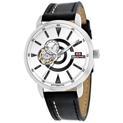 Seapro Elliptic Automatic White Dial Mens Watch Sp0141 In Black / White