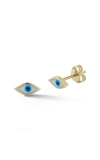Ember Fine Jewelry 14k Gold Evil Eye Stud Earrings In White