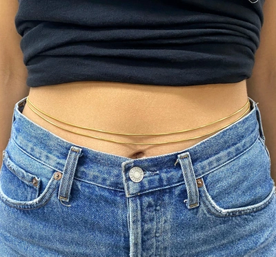 Adornia Waist Chain Gold In Yellow