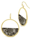Sterling Forever 1.5" Half Circle Resin Dangle Earrings In Pink