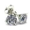 Pompeii3 2.00ct Round Brilliant Cut Natural Quality Vs2-si1 Diamond Stud Earrings In 14k Gold Martini Setting In White