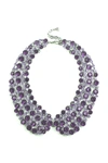 EYE CANDY LA DIANA STATEMENT NECKLACE - PURPLE