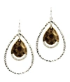 A BLONDE AND HER BAG Silver Teardrop Dangle Earring with Gold Accent