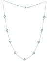 Diana M. 14 Kt White Gold Diamonds-by-the-yard Necklace Featuring 2.26 Cts Tw White Round Diamonds In White