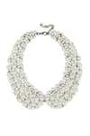 Eye Candy La Luxe Collection Glass Pearl Diana Statement Collar Necklace In Silver