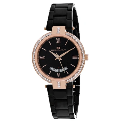 Oceanaut Women's Amaya Black Dial Watch In Black / Gold Tone / Rose / Rose Gold Tone