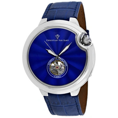 Christian Van Sant Men's Blue Dial Watch