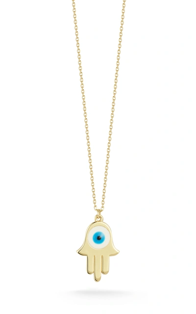 Ember Fine Jewelry 14k Gold Hamsa & Evil Eye Necklace