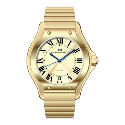 Oceanaut Women's Rayonner Gold Dial Watch In Blue / Gold / Gold Tone / Yellow