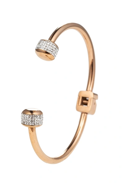 Eye Candy La The Luxe Collection Titanium Cz Maya Cuff Bracelet In Multi