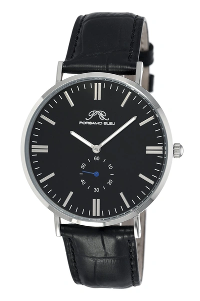 Porsamo Bleu Henry Quartz Black Dial Mens Watch 842chel