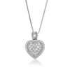 Vir Jewels 1/4 Cttw Lab Grown Diamond Heart Pendant Necklace .925 Sterling Silver Prong Set 2/3 Inch With 18 In In Silver
