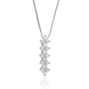 Vir Jewels 1/4 Cttw Lab Grown Diamond Drop Pendant Necklace .925 Sterling Silver 2/3 Inch With 18 Inch Chain In Silver