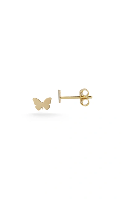 Ember Fine Jewelry 14k Italian Gold Butterfly Stud Earrings In White
