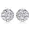 Diana M. 14k White Gold 0.50cts Diamond Stud Earrings In Silver