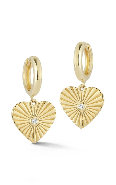 Ember Fine Jewelry 14k Gold & Diamond Heart Huggie Earrings