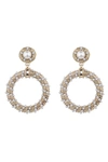 Eye Candy La Hauser Cz Crystal Loop Earrings In Gold