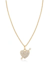 Ariana Rabbani Diamond Heart & Arrow Necklace In Gold