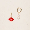 Joey Baby Lip Lip Earrings In White