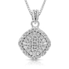 Vir Jewels 1/10 Cttw Diamond Pendant Necklace .925 Sterling Silver With 18 Inch Chain In Silver