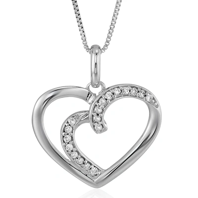 Vir Jewels 1/12 Cttw Diamond Heart Pendant Necklace 14k White Gold With 18 Inch Chain