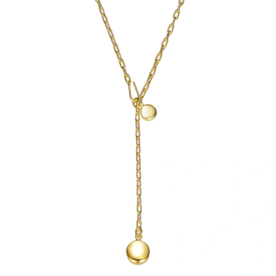 Rachel Glauber 14k Gold Plated Y Neck Necklace