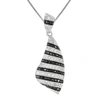VIR JEWELS 1.05 CTTW BLACK AND WHITE DIAMOND PENDANT .925 STERLING SILVER WITH RHODIUM