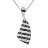 Vir Jewels 1.05 Cttw Black And White Diamond Pendant .925 Sterling Silver With Rhodium